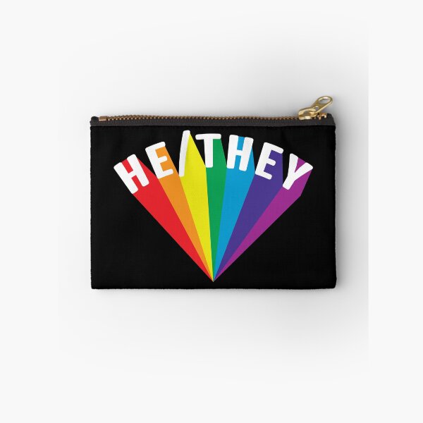 Item preview, He/They Pronouns Rainbow Burst designed and sold by lavenderhearts.
