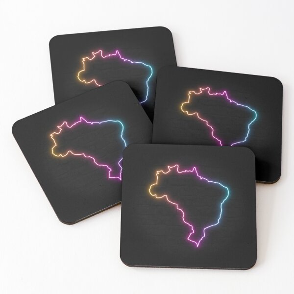 Item preview, Brazil Neon Outline - Retrowave Multicolor Glow designed and sold by dylanxh.