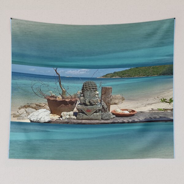 Item preview,  Asian dreamy beach with turquoise sea view designed and sold by vibeno1.
