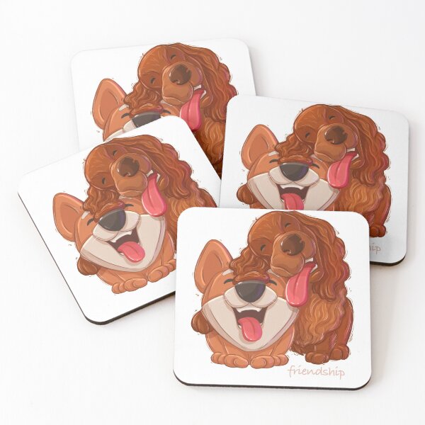 Item preview, Corgi dog and Cocker Spaniel Friendship  designed and sold by kriskisisback.