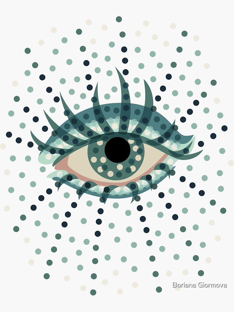 Eye art with dots by azzza