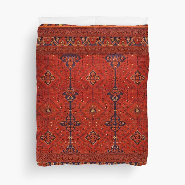 Red Heritage Berber Traditional Moroccan Style Duvet Cover