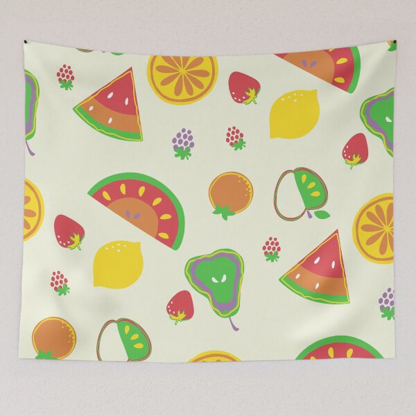 Aperçu de l'œuvre une collection de fruits frais sur fond blanc créée et vendue par lemidesign.