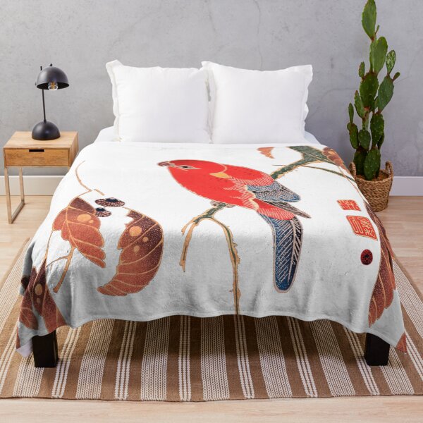 Item preview, Red Parrot on the Branch of a Tree Ito Jakuchu - Public Domain designed and sold by AlteredAtelier.