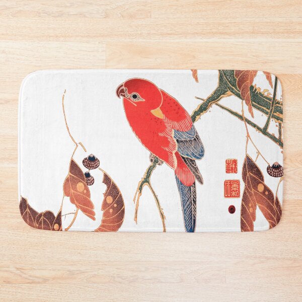 Item preview, Red Parrot on the Branch of a Tree Ito Jakuchu - Public Domain designed and sold by AlteredAtelier.