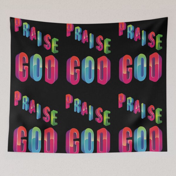 Item preview, Praise GOD-Black Background  designed and sold by Trendi61.