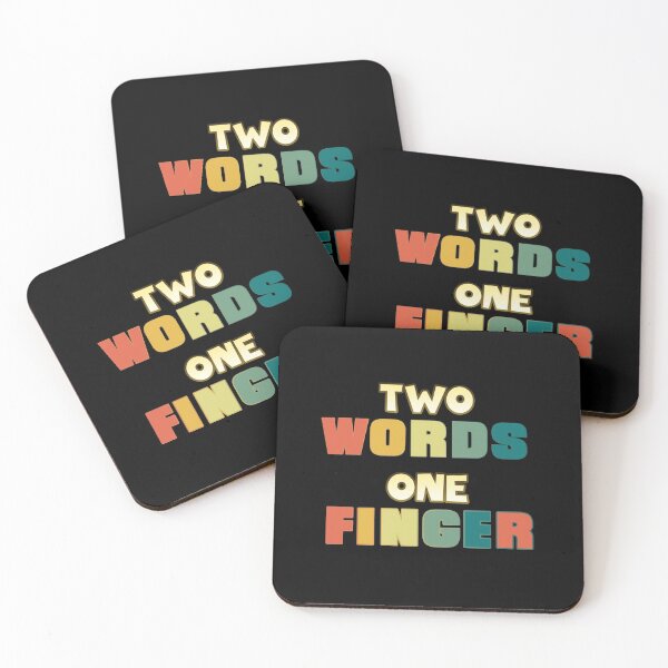 Item preview, Two Words One Finger Funny Sarcastic Typography designed and sold by Nzgiftsandmore.