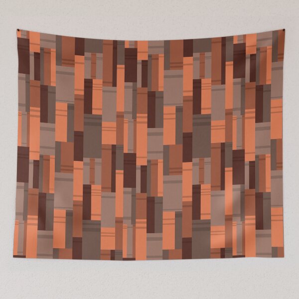 Item preview, Print inspired by leather bound books in browns designed and sold by brotherinas.