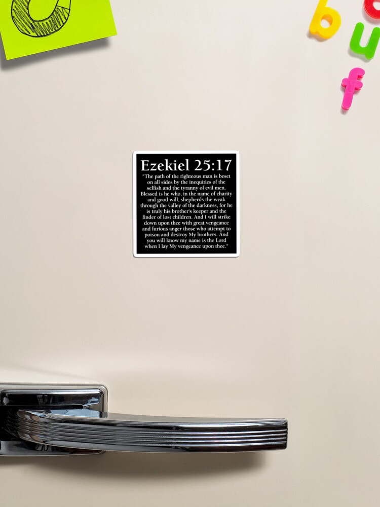 Ezekiel 25:17 - Full Passage Poster for Sale by PKHalford