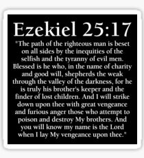 Ezekiel 25:17 - Full Passage Sticker