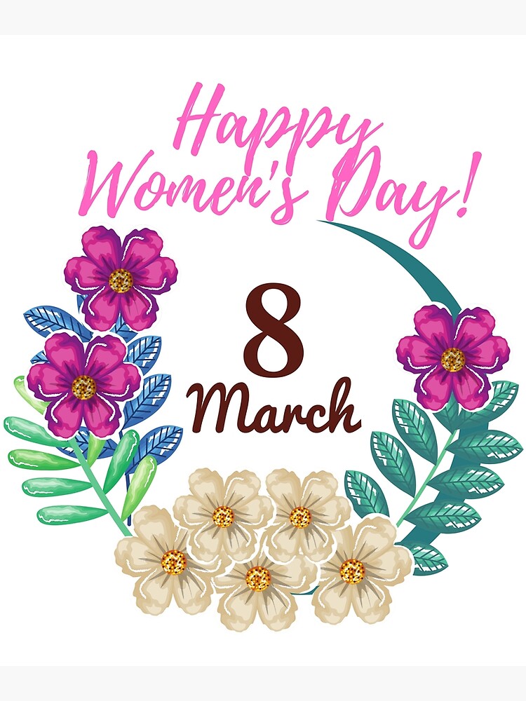 Poster Happy Womens Day 8 March