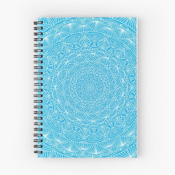 Item preview, Blue + White Simple Minimalistic Mandala Maze Bohemian Boho Design Pattern designed and sold by AEJdesign.