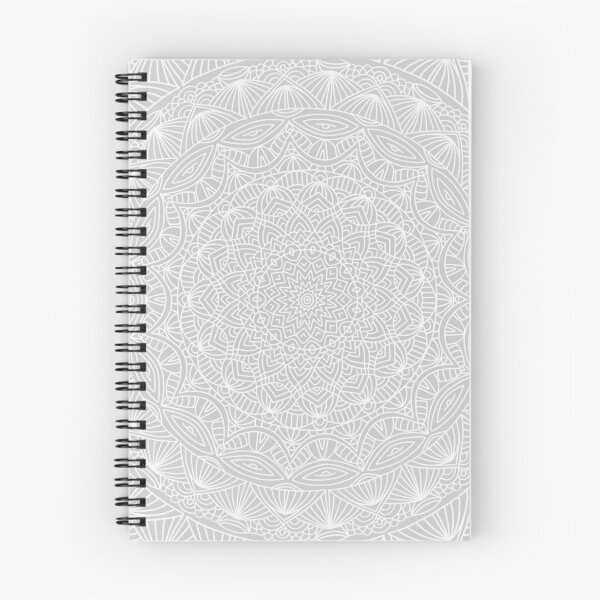 Item preview, Light Gray + White Simple Minimalistic Mandala Maze Bohemian Boho Design Pattern designed and sold by AEJdesign.