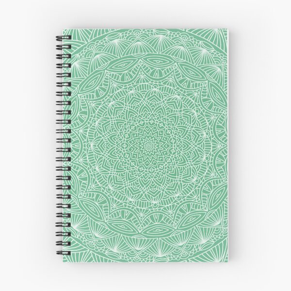 Item preview, Green + White Simple Minimalistic Mandala Maze Bohemian Boho Design Pattern designed and sold by AEJdesign.