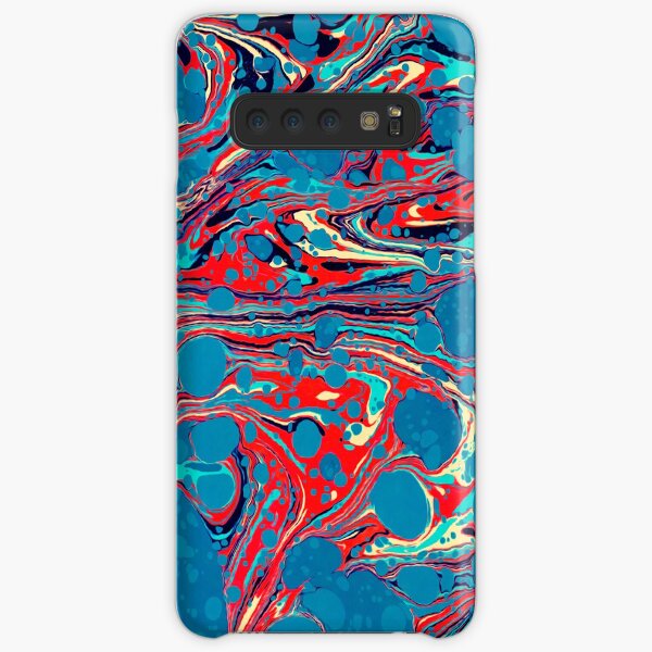 Psychedelic Blue Red Marbled Paper Samsung Galaxy Snap Case