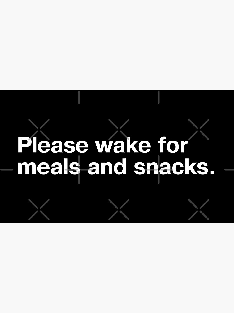 Please Wake For Meals And Snacks Sticker For Sale By Thebestwords Redbubble