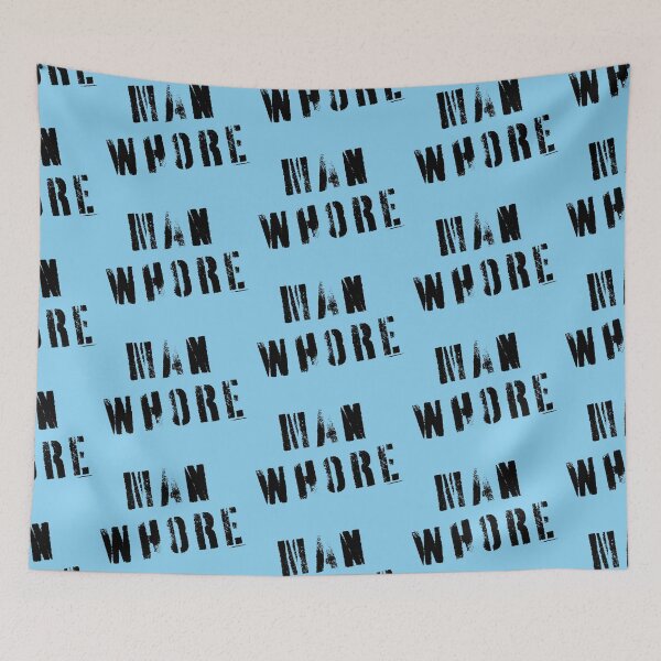 Item preview, Man Whore - Black Distressed Text designed and sold by IntersectPhoto.