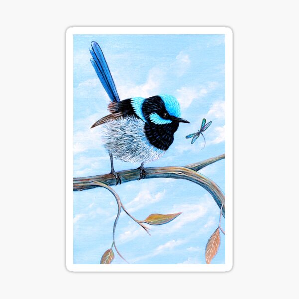 Item preview, Fairy Wren and Dragonfly designed and sold by Linda Callaghan.