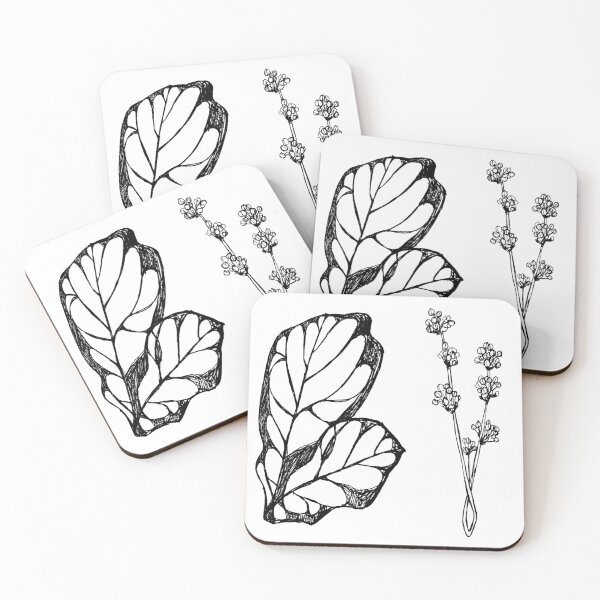 Item preview, Black and White Plant Artwork designed and sold by badlydrawnbabe.