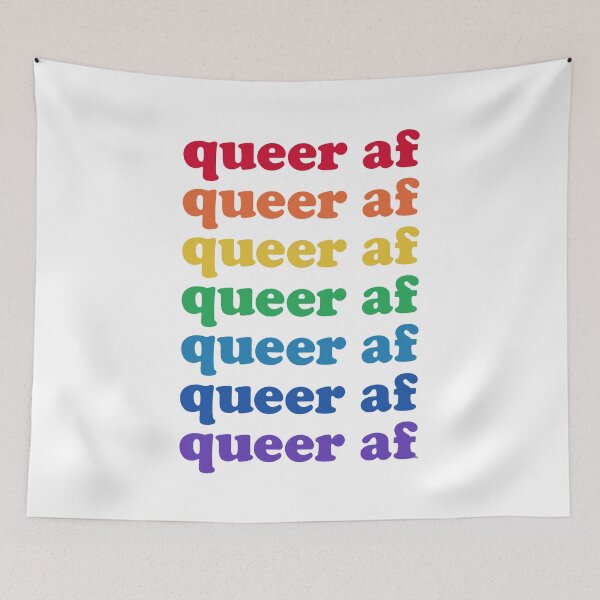 Item preview, Queer AF Rainbow designed and sold by The White Bat.