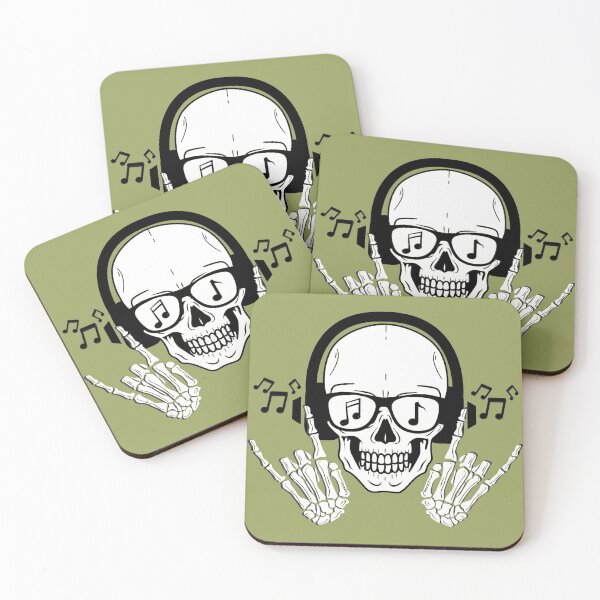 Item preview, Musical Skull With Headphones  designed and sold by ClearThoughts.