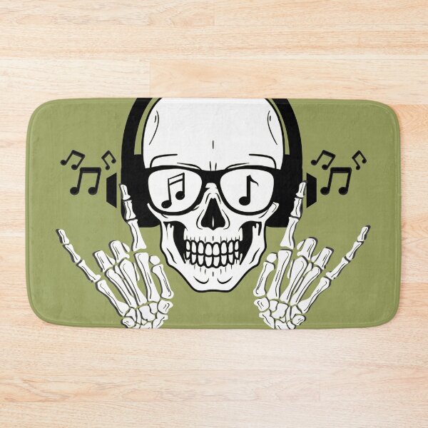 Item preview, Musical Skull With Headphones  designed and sold by ClearThoughts.