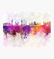 Lahore skyline in watercolor background Photographic Print