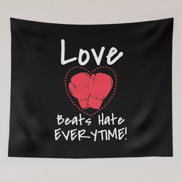 Item preview, Love Beats Hate Everytime | Red Heart WhiteText designed and sold by Masayakana.