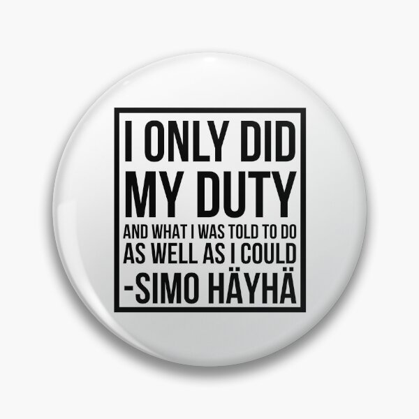Item preview, Simo Hayha White Death Quote designed and sold by HalpinDesign.