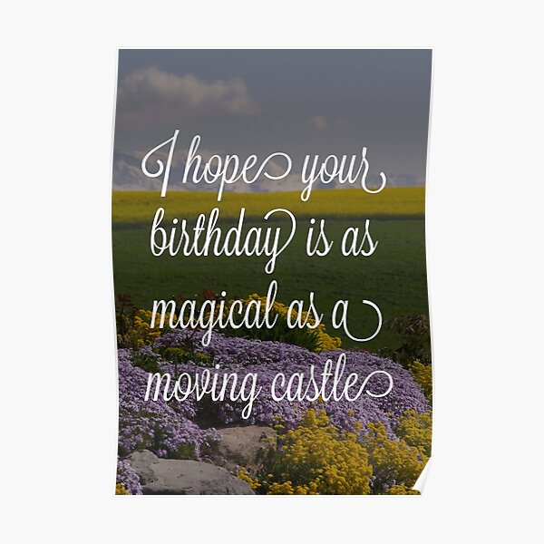 “Howl’s Moving Castle Birthday Card” Poster for Sale by bellatierra