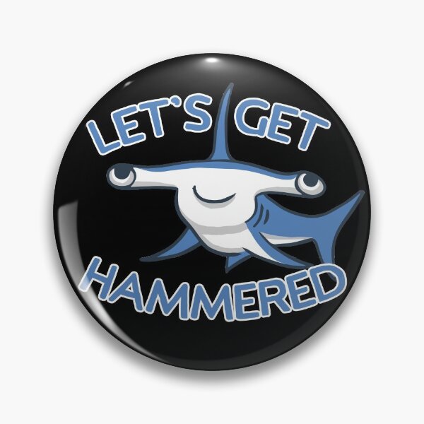 Item preview, Let's Get Hammered Hammerhead Shark Cute designed and sold by ForFunDesigns.