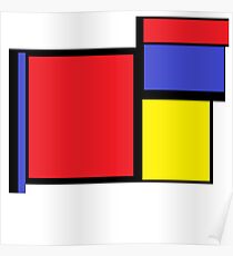 Tribute to 80's Mondrian Poster
