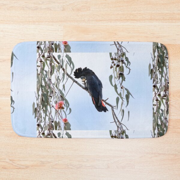 Item preview, Red Tailed Black Cockatoo in Pink Gum Tree designed and sold by Sandra Chung.
