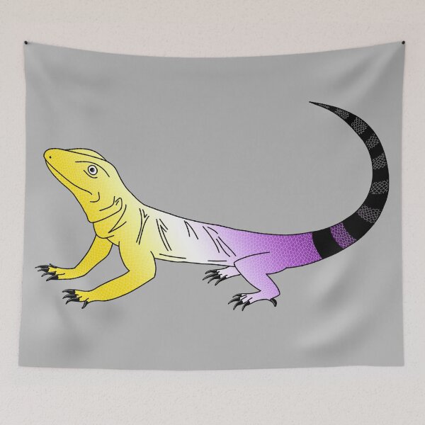 Item preview, Non-Binary Flag Lizard designed and sold by red1215.