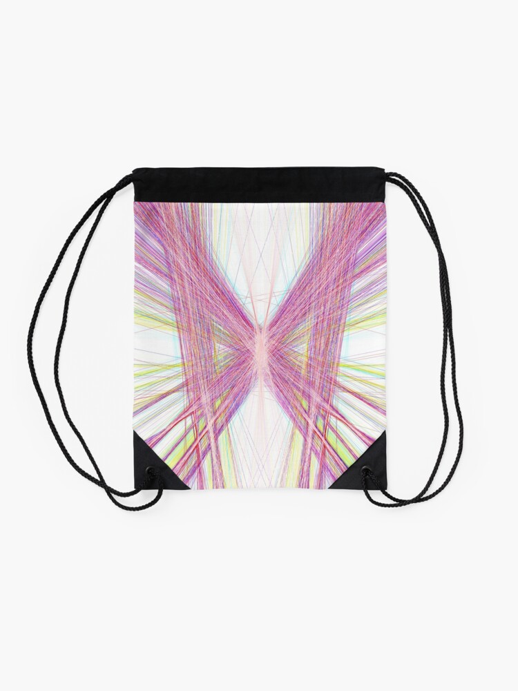 Alternate view of Linify Pink butterfly Drawstring Bag