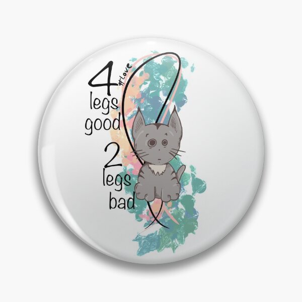 Item preview, Four Legs Good two legs bad Sticker designed and sold by emm-j.