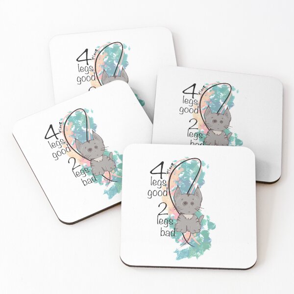 Item preview, Four Legs Good two legs bad Sticker designed and sold by emm-j.