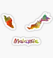 Malaysia in watercolor Sticker