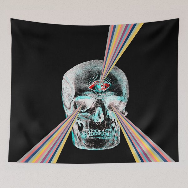 Item preview, Rainbow skull designed and sold by ESCAPZ.