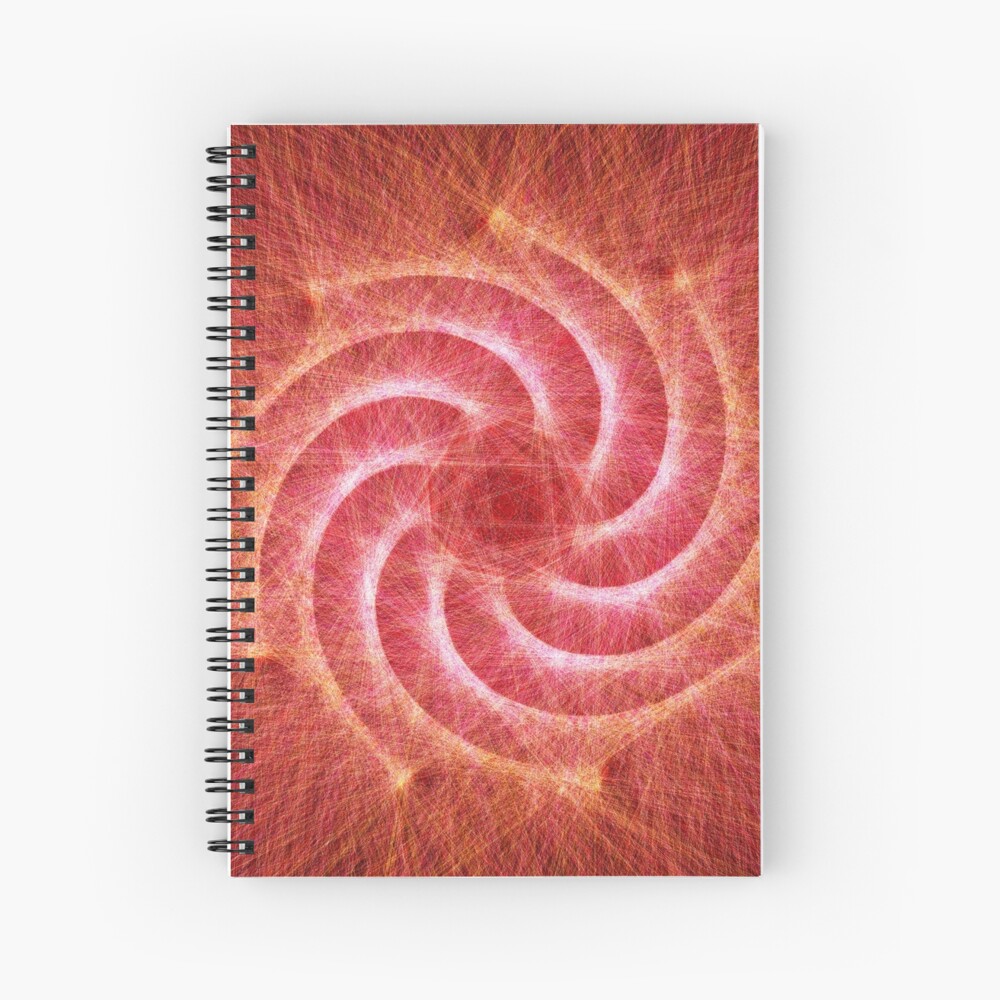 Optical lines — Red Spiral Notebook
