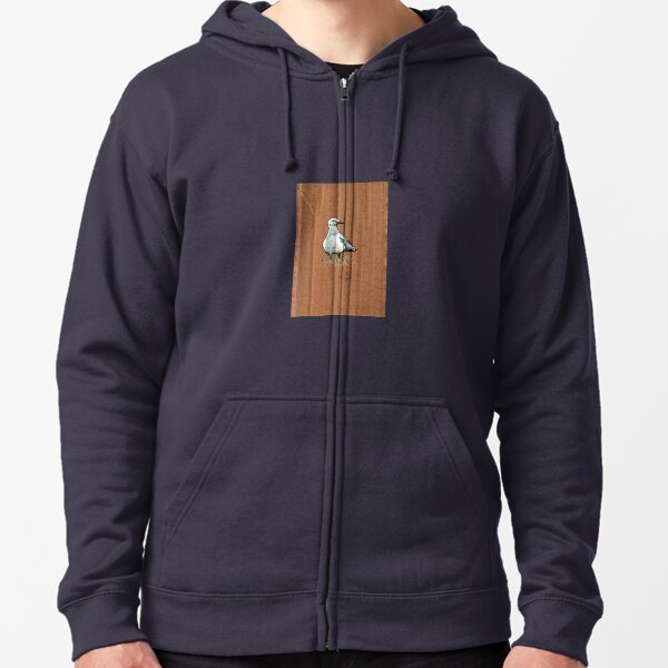 Gulls on Grass #2 Zipped Hoodie