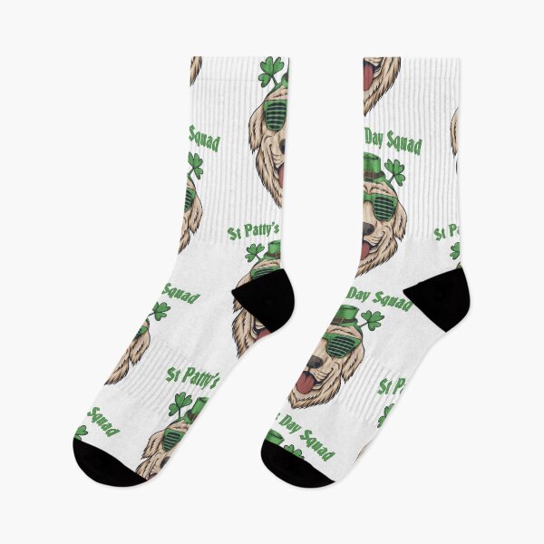 Item preview, Saint Patrick's Day Squad Group Party Animals Lucky Happy Golden Retriever Dog designed and sold by RKA-Products.