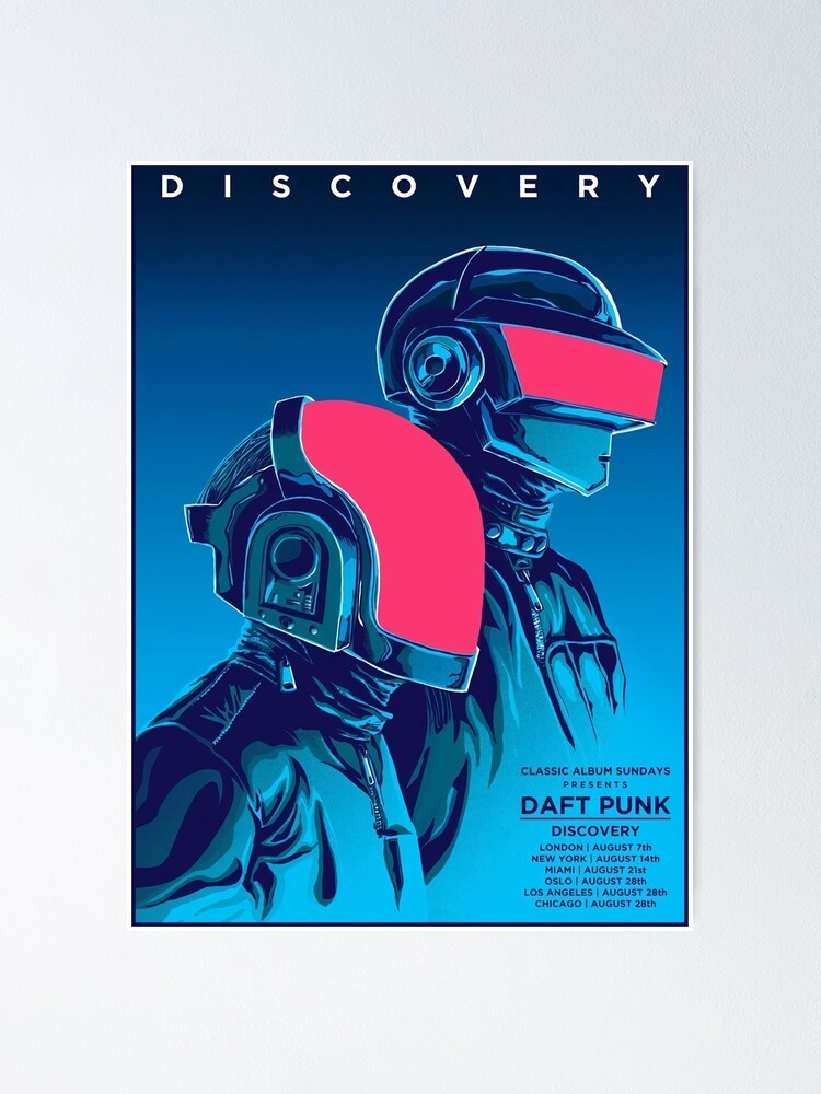 Alternate view of Blue Daftpunk Poster