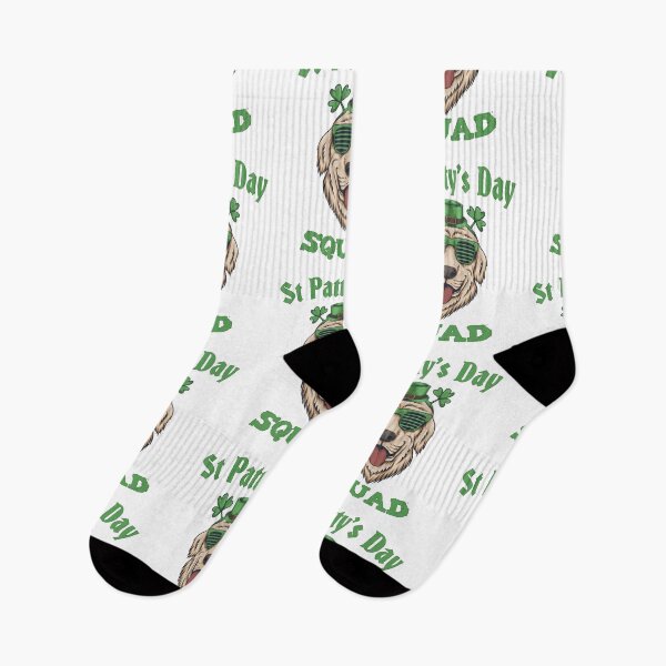 Item preview, Saint Patrick's Day Squad Group Party Animals Lucky Happy Golden Retriever Dog designed and sold by RKA-Products.