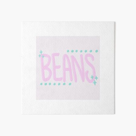 Sparkly Pink Beans Lettering Art Board Print
