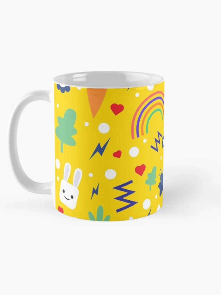 Thumbnail 5 of 6, Coffee Mug, Fun Rabbit Pattern designed and sold by SugarSpot.