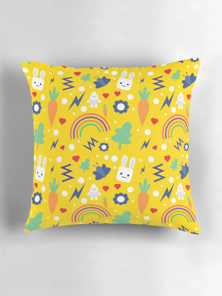 Thumbnail 3 of 4, Pillow, Fun Rabbit Pattern designed and sold by SugarSpot.