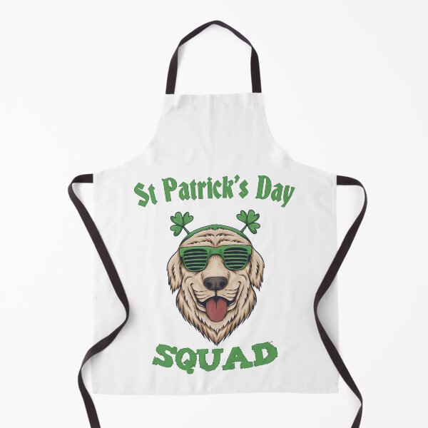 Item preview, Saint Patrick's Day Squad Group Party Animals Lucky Happy Golden Retriever Dog designed and sold by RKA-Products.