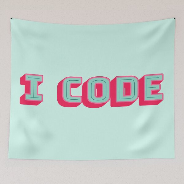 Item preview, I CODE (Bubblegum Theme) designed and sold by Tech-e-Tees.