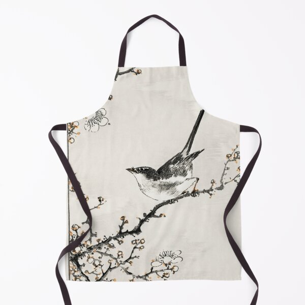 Item preview, bush warbler and white plum tree illustration 43380647821 designed and sold by Bird-Lore.
